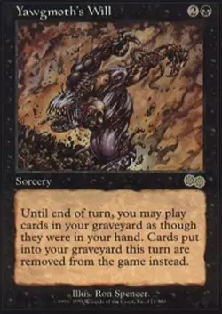 Heavy Played, English - 1 x MTG Yawgmoth's Will Urza's Saga - Image 1