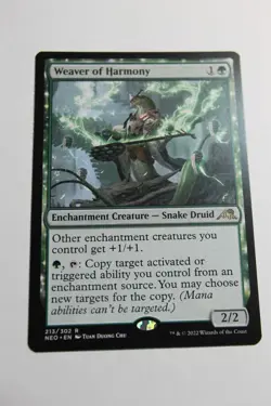 MTG Weaver of Harmony x1- -Kamigawa: Neon Dynasty-Lightly Played - Image 1