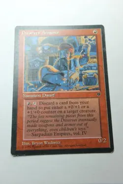 MTG Dwarven Armorer x1- -Fallen Empires-Lightly Played - Image 1
