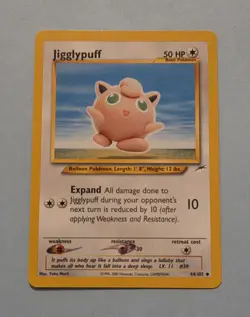 Pokemon TCG Jigglypuff 44/105 Neo Destiny 2002 NM Near Mint - Image 1