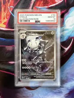 2025 POKEMON MEG EN-MEGA EVOLUTION ILLUSTRATION RARE #150 STEELIX PSA 10 - Image 1