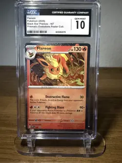 Flareon Pokemon 2025 Black Star Promo 167 Prismatic Evolutions CGC 10 GEM MINT - Image 1