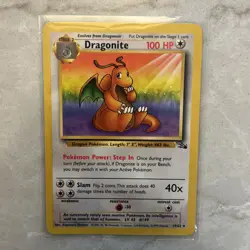 Pokemon TCG Dragonite Fossil 19/62 Regular Unlimited Rare NM - Image 2
