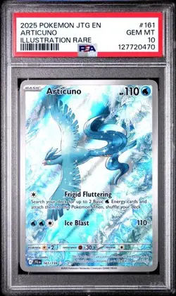 2025 POKEMON JTG EN-JOURNEY TOGETHER ILLUSTRATION RARE #161 ARTICUNO PSA 10 - Image 1