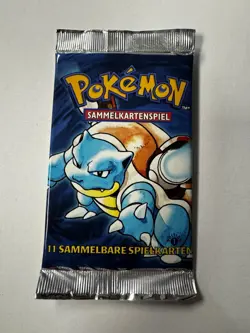 1999 German Pokemon 1st Edition Base Set Pack Sealed Heavy Pack Blastoise Art - Image 1