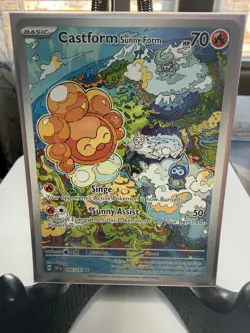 Castform Sunny Form - 195/191 - Illustration Rare - Surging Sparks - Pokemon NM - Image 1