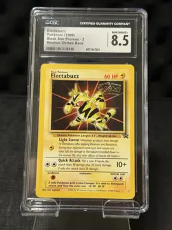 CGC 8.5 NM/MINT+ Electabuzz #2 WB Movie WOTC Black Star PROMO 2 Pokemon TCG 1999 - Image 1