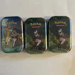 Lot of 3 Pokemon TCG Crown Zenith Tins - Leon marnie x 2 - Image 1