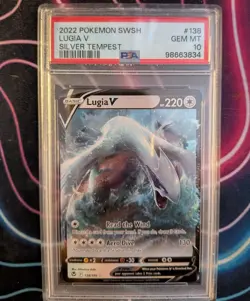 2022 Pokemon TCG Lugia V Silver Tempest 138/195 PSA 10 Gem Mint - Image 1
