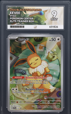 Pokemon - Eevee 173 Black Star Promo - Pokemon Center Stamp, ETB Promo - ACE 9 - Image 1