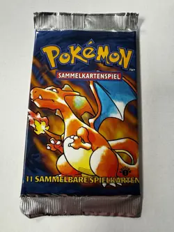 1999 German Pokemon 1st Edition Base Set Pack Sealed Charizard Art - Image 1