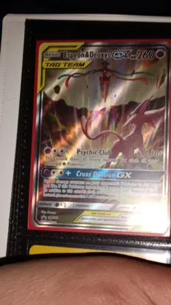 Pokemon Espeon & Deoxys GX TAG TEAM Promo Holo SM240 260 HP SM - Image 1