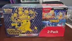 Pokemon Surging Sparks ETB & Booster Bundle Costco 2-pack Sealed New - Image 1