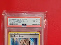Crown Zenith Sky Seal Stone #143 Holo Rare Pokemon PSA Mint 10 Gem Mint POP. 9 - Image 5