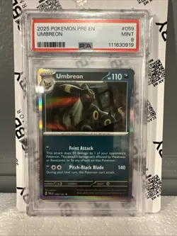 2025 POKEMON SV PRISMATIC EVOLUTIONS - PRE EN #059/131 UMBREON PSA 9 - Image 1