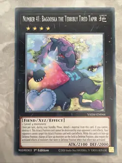 Yugioh - Number 41: Bagooska the Terribly Tired Tapir - VASM-EN044 - Rare 1st Ed - Image 1