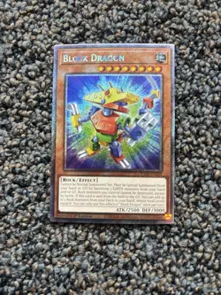 Yugioh Block Dragon (Platinum Secret Rare) RA04-EN268 1st Edition NM - Image 1