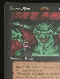 Magic The Gathering MTG JUZAM DJINN Promo 6x9 Oversize Jumbo Card! - Image 2