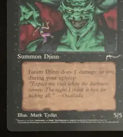 Magic The Gathering MTG JUZAM DJINN Promo 6x9 Oversize Jumbo Card! - Image 4