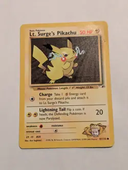 Lt. Surge's Pikachu - 81/132 - Pokemon Gym Heroes Unlimited Card WOTC (#3 - Image 1