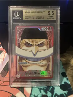 BGS 9.5 - Edward Newgate OP02-001 Alt Art Parallel Leader - One Piece Card Game - Image 1