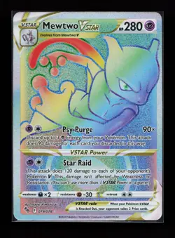 Mewtwo VSTAR (Secret) 079/078 Secret Rare Pokemon GO Pokemon Card - Image 1