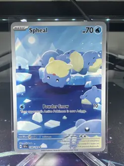 Pokemon TCG Spheal Surging Sparks Illustration Rare Card 199/191 NM Condition - Image 1