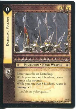 Lord Of The Rings CCG Card EoF 6.U79 Easterling Polearm - Image 1
