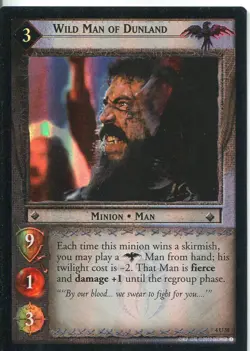 Lord Of The Rings CCG Foil Card TTT 4.U38 Wild Man Of Dunland - Image 1