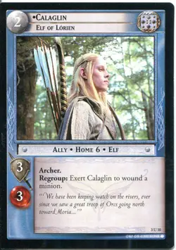 Lord Of The Rings CCG Card RotEL 3.U10 Calaglin, Elf Of Lorien - Image 1