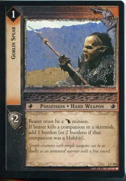 Lord Of The Rings CCG FotR Card 1.C182 Goblin Spear - Image 1