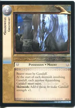 Lord Of The Rings CCG Card SoG 8.R21 Shadowfax, Greatheart - Image 1
