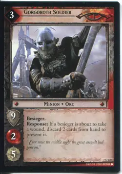 Lord Of The Rings CCG Card RotK 7.U278 Gorgoroth Soldier - Image 1
