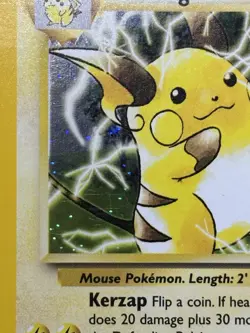 Pokemon TCG Lt. Surge's Raichu Holo Unlimited Holo Rare Card 11/132 LP+ - Image 4