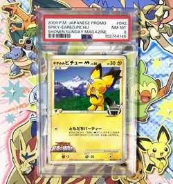 PSA 8 Spiky Eared Pichu 042/DPt-P Promo 2009 Magazine Japanese Pokemon Card - Image 1