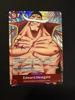 Edward Newgate (Alt Art) One Piece Card Game TCG OP02-004 English Paramount War - Image 1