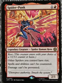 Spider - Punk -MTG Spiderman- NM- Rare - Image 1