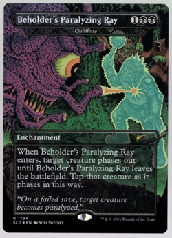 Beholder's Paralyzing Ray - Oubliette 1794 Rainbow Foil DnD Secret Lair MTG NM - Image 1