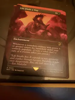 MTG LIFE FINDS A WAY JURASSIC WORLD LOST CAVERNS OF IXALAN BORDERLESS RARE - Image 1