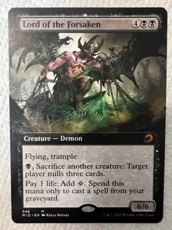 Lord of the Forsaken x1 1x Extended Art Innistrad: Midnight Hunt NM MTG - Image 1