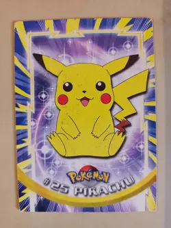 Carte Pokemon #25 Pikachu Topps 1999 TV Animation FR - Image 1