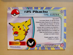 Carte Pokemon #25 Pikachu Topps 1999 TV Animation FR - Image 2
