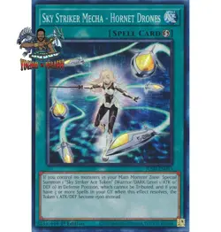 Yugioh! Sky Striker Mecha - Hornet Drones JUSH-EN053 Collector's Rare 1st Ed NM - Image 1