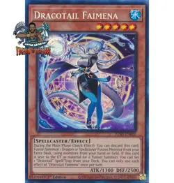 Yugioh! 1x Dracotail Faimena JUSH-EN002 Collector's Rare 1st Ed NM - Image 1