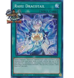 Yugioh! 1x Rahu Dracotail JUSH-EN009 Collector's Rare 1st Ed NM - Image 1