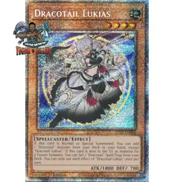 Yugioh! 1x Dracotail Lukias JUSH-EN001 Starlight Rare 1st Ed NM - Image 1