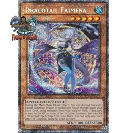 Yugioh! 1x Dracotail Faimena JUSH-EN002 Starlight Rare 1st Ed NM - Image 1