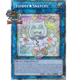 Yugioh! 1x Yummy Snatchy JUSH-EN022 Starlight Rare 1st Ed NM - Image 1
