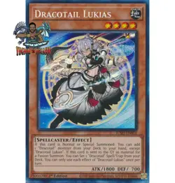 Yugioh! 1x Dracotail Lukias JUSH-EN001 Collector's Rare 1st Ed NM - Image 1