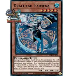 Yugioh! 1x Dracotail Faimena JUSH-EN002 Ultra Rare 1st Ed NM - Image 1